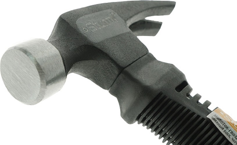 Молоток Sturm 1010-72-FB0250 гвоздодер, черная обрезин. рукоятка, 250гр. - изображение 3