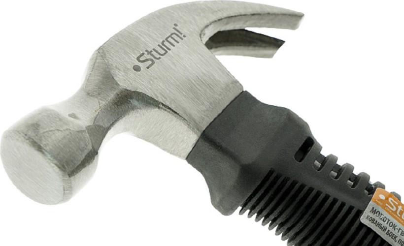 Молоток Sturm 1010-74-FB0250 гвоздодер, полиров. обрезин. рукоятка, 250гр. - изображение 3