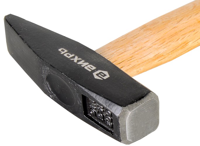 Молоток ВИХРЬ 200гр. квадратный боек, деревянная ручка 73/6/8/1 - изображение 3