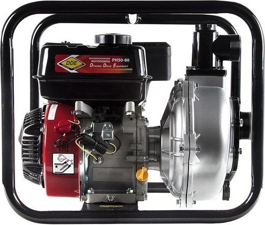 Мотопомпа бензиновая DDE PH50-80 для слабозагрязненной воды, высоконапорная - изображение 3