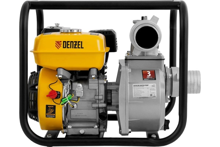 Мотопомпа бензиновая для слабозагрязненной воды Denzel PX-80 99202 - изображение 3
