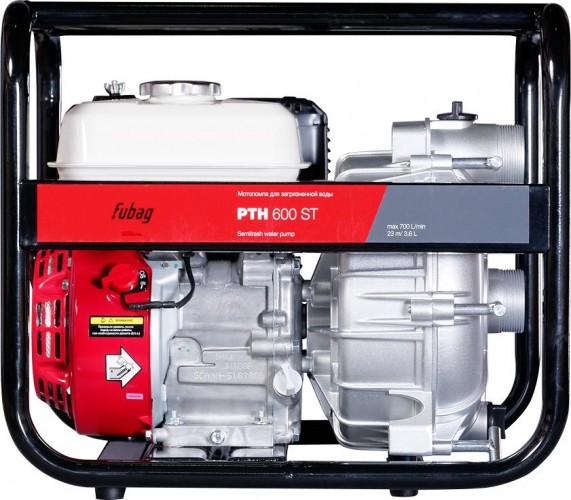 Мотопомпа бензиновая FUBAG PTН  600 ST для слабозагрязненной воды 838216 - изображение 2