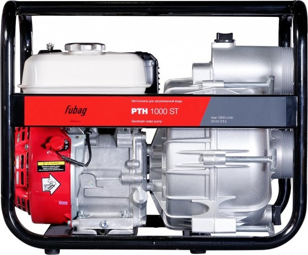 Мотопомпа бензиновая FUBAG PTН 1000 ST для слабозагрязненной воды 838217 - изображение 4