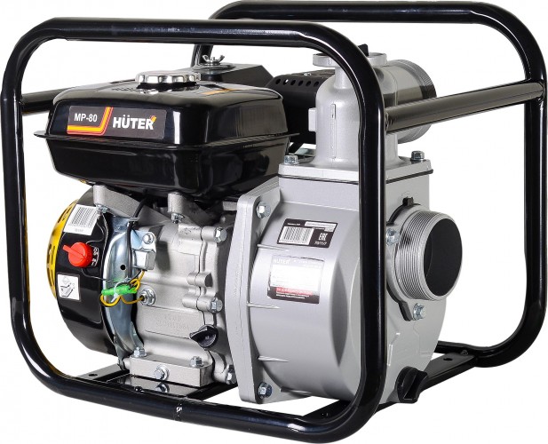 Мотопомпа бензиновая HUTER MP- 80 для слабозагрязненной воды 70/11/7