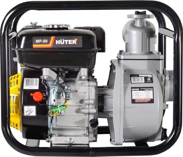 Мотопомпа бензиновая HUTER MP- 80 для слабозагрязненной воды 70/11/7 - изображение 2