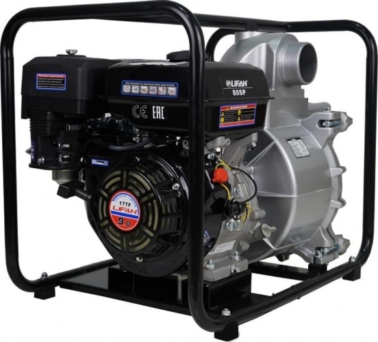 Мотопомпа бензиновая LIFAN  80SP для грязной воды 80SP