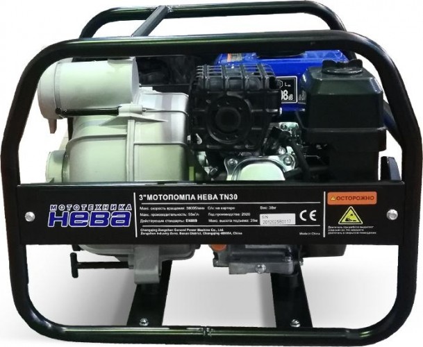 Мотопомпа бензиновая НЕВА TN 30 для грязной воды 4650002230729 - изображение 3