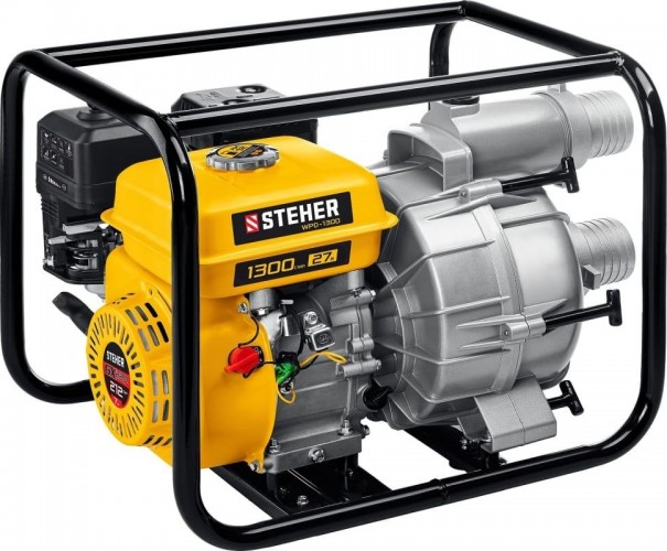 Мотопомпа бензиновая Steher WPD-1300 для грязной воды