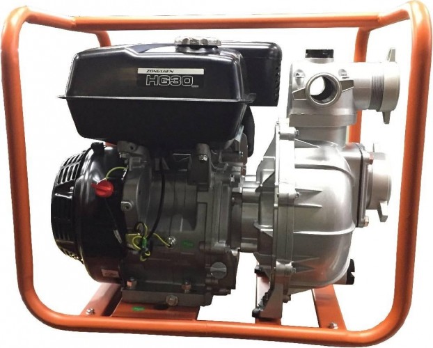 Мотопомпа бензиновая ZONGSHEN HG 30 для слабозагрязненной воды, высоконапорная 1T90SHG30 - изображение 2