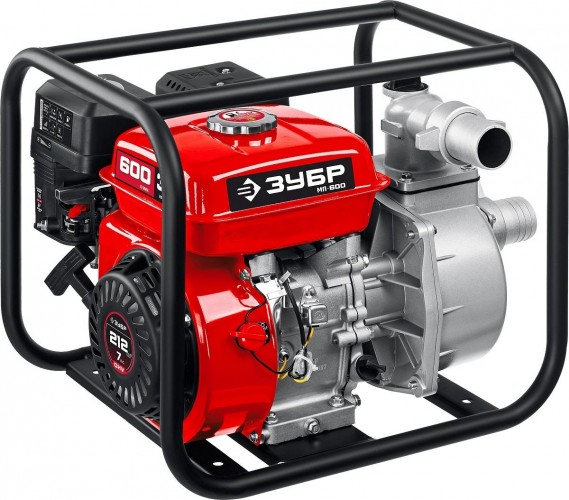 Мотопомпа бензиновая ЗУБР МП- 600 для слабозагрязненной воды МП-600