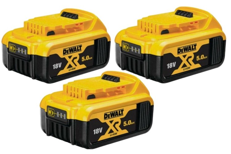 Набор АКБ и ЗУ DeWALT 18V XR 5.0 Ач Li-Ion (3шт.) + DCB184 DCB184P3