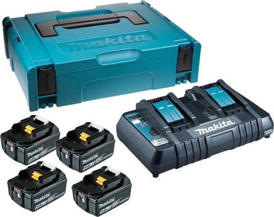 Набор АКБ и ЗУ MAKITA 18.0В 5,0 Ач Li-ion (4шт.) BL1850B/DC18RD (1шт.) 198312-4 198312-4