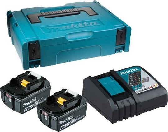 Набор АКБ и ЗУ MAKITA 18.0В 5,0 Ач Li-ion (2шт.) BL1850B/DC18RC (1шт.) 198311-6 198311-6