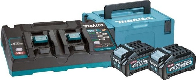 Набор АКБ и ЗУ MAKITA 40.0В 4,0 Ач Li-ion PSK XGT 40.0V 4,0 Ач Li-ion (2шт.) BL4040/DC40RB (1шт.) 191U04-0