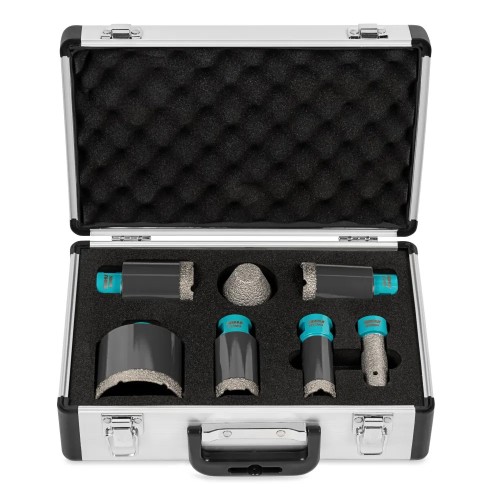 Набор алмазных коронок BIHUI 7 предметов 25/35/40/45/68мм +  фреза 20мм  DBDMS7 - изображение 2