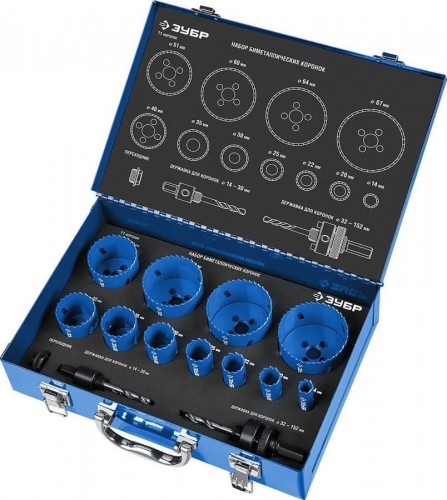 Набор биметаллических коронок ЗУБР ЭКСПЕРТ 11 шт 29531-H11