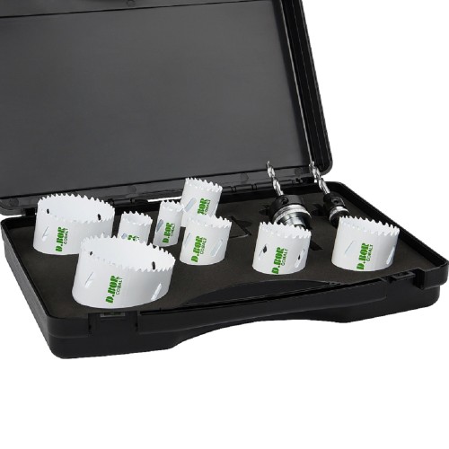 Набор биметаллических коронок D.BOR COBALT (22 - 76, 2 адаптера) 10 шт. D-HS-BIM-CO-PS10-02 - изображение 2