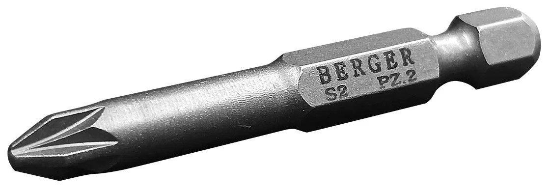 Набор бит BERGER BG2420 магнитных PZ2x50мм, 10 шт., S2