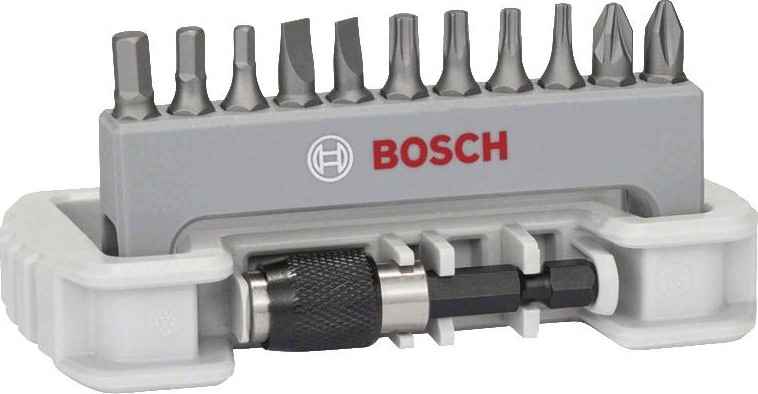 Набор бит BOSCH Extra Hard 12 шт PH/PZ/T/S/HEX + быстросменный держатель 2608522131