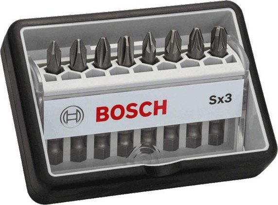 Набор бит BOSCH Extra Hard 8 шт Robust Line PH1/2/3 49 мм 2607002558