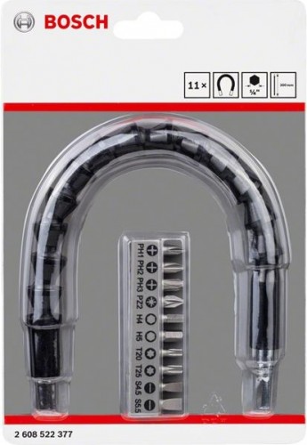Набор бит BOSCH и гибкий пластиковый адаптер 11 предметов  300 мм 2608522377 - изображение 2