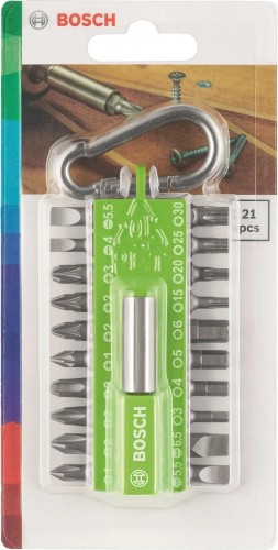 Набор бит BOSCH Набор 20 бит + держатель с карабином светло-зеленый 2607002823 - изображение 2