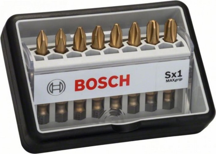 Набор бит BOSCH ROBUST LINE 8 предметов PH1+PZ3 49 мм Max Grip 2607002572 - изображение 2