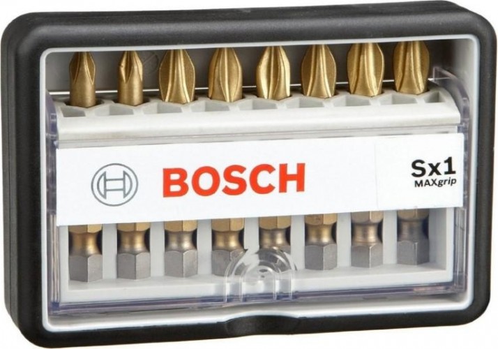 Набор бит BOSCH ROBUST LINE 8 предметов PH1+PZ3 49 мм Max Grip 2607002572