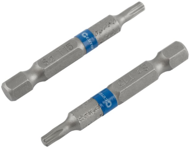 Набор бит Cutop Profi TORX T15, 50 мм, стальные, 2 шт 83-657