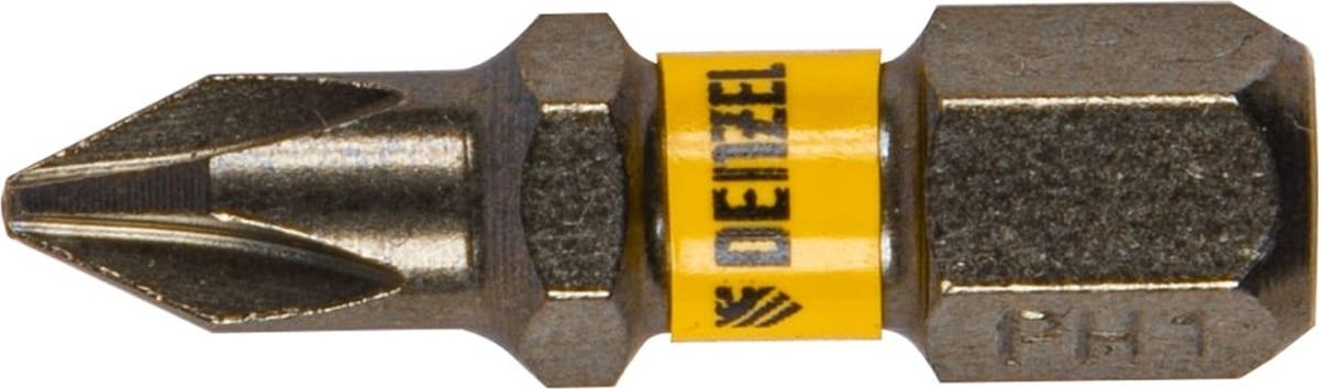 Набор бит Denzel PH1х25 сталь s2, шестигранный профиль, 10 шт. 11651 - изображение 3