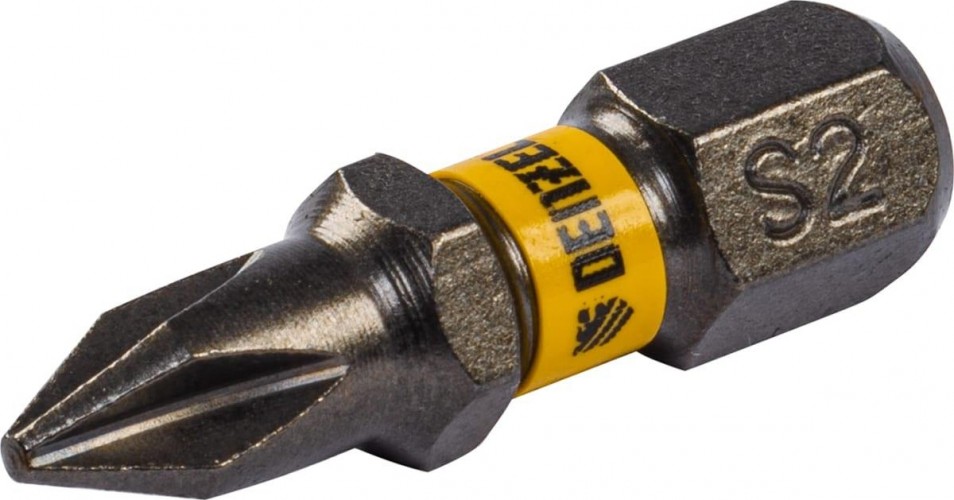 Набор бит Denzel PH1х25 сталь s2, шестигранный профиль, 10 шт. 11651 - изображение 2