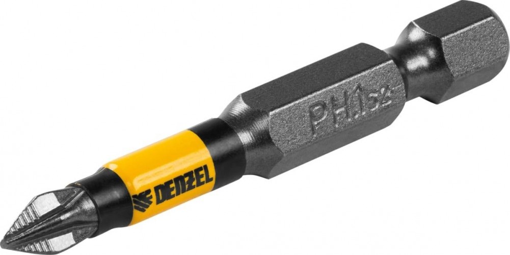 Набор бит Denzel PH1х50 сталь s2, круглый профиль, 10 шт. 11648 - изображение 2