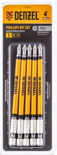 Набор бит Denzel PH2x4" 5 шт. 7711328 - изображение 3