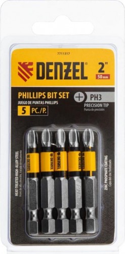 Набор бит Denzel PH3x2" 5 шт. 7711317 - изображение 5