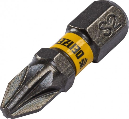 Набор бит Denzel PZ2х25 сталь s2, шестигранный профиль, 10 шт. 11654 - изображение 2