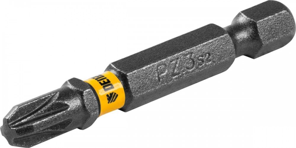 Набор бит Denzel PZ3х50 сталь s2, шестигранный профиль, 10 шт. 11657 - изображение 2