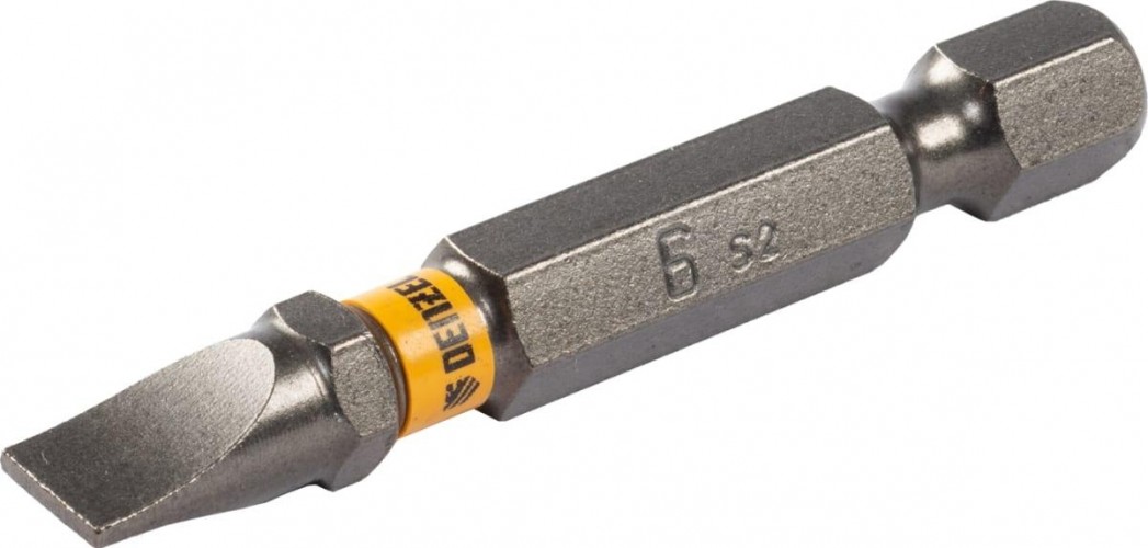 Набор бит Denzel SL6,0х50 сталь s2, шестигранный профиль, 10шт. 11660 - изображение 2