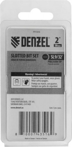 Набор бит Denzel SL9/32"x2" 5 шт. 7711313 - изображение 4