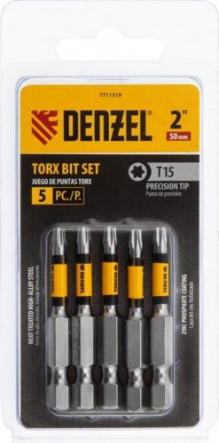 Набор бит Denzel T15x2" 5 шт. 7711319 - изображение 5