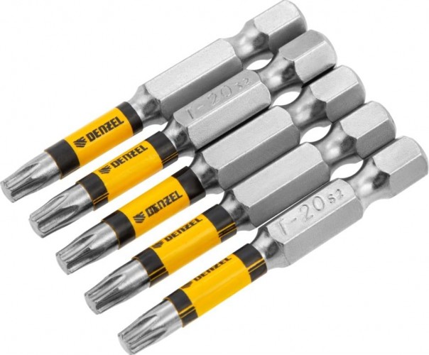 Набор бит Denzel T20x2" 5 шт. 7711320