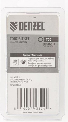 Набор бит Denzel T27x2" 5 шт. 7711322 - изображение 4