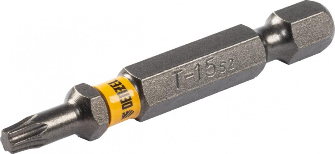 Набор бит Denzel TORX 15х50 сталь s2, шестигранный профиль, 10 шт. 11668 - изображение 2