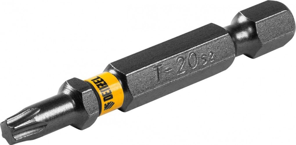 Набор бит Denzel TORX 20х50 сталь s2, шестигранный профиль, 10 шт. 11669 - изображение 2
