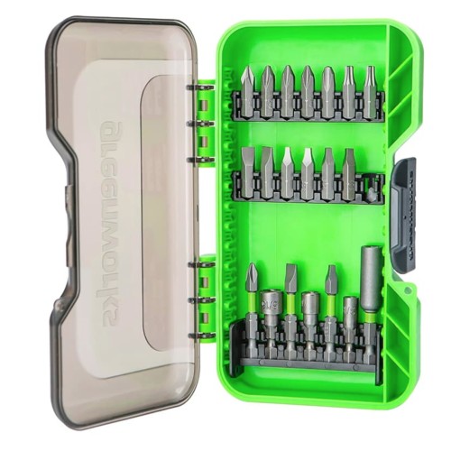 Набор бит GREENWORKS 2 944 407 в кейсе, 20 предметов 2944007