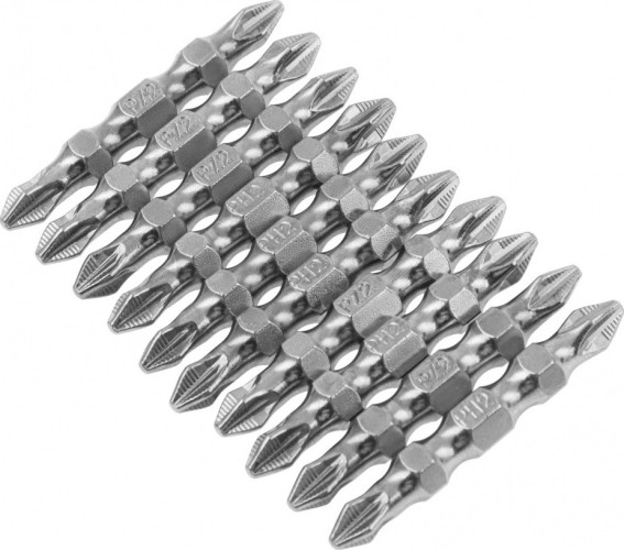Набор бит GROSS 11217 PH2-PZ2х45 мм, двусторонние, 10 шт.