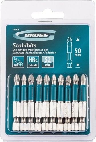 Набор бит GROSS 11264 PH2х50, 10 шт.