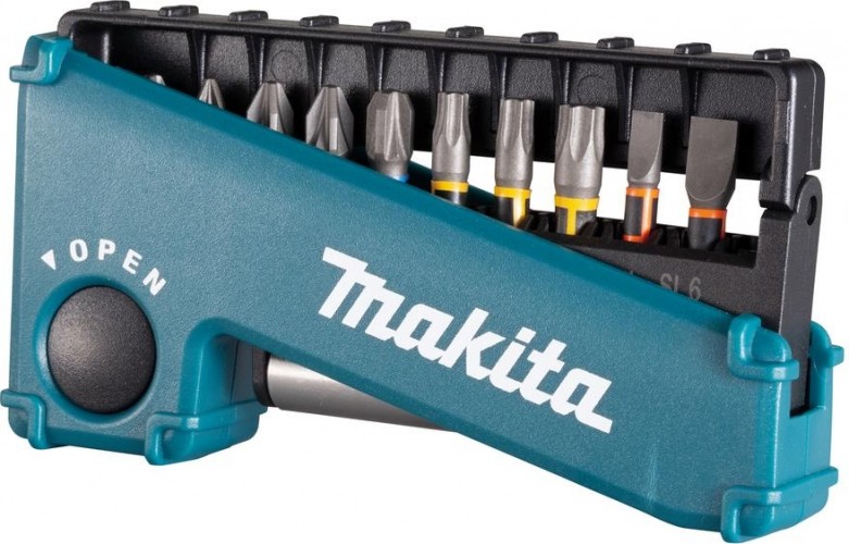 Набор бит и насадок MAKITA E-03573 impact premier 11 шт., 25мм, c-form (ph,pz,t,sl)