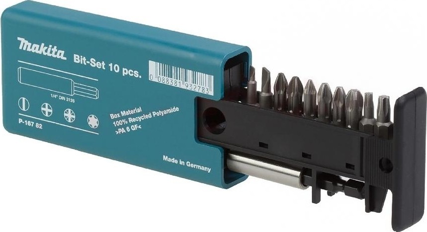 Набор бит и насадок MAKITA P-16782 10 шт. + магн. держатель