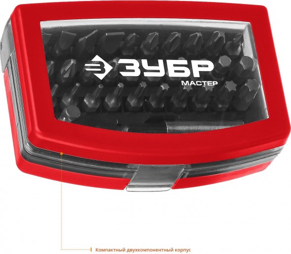 Набор бит и насадок ЗУБР МАСТЕР 32 шт , cr-v 26393-H32 - изображение 3