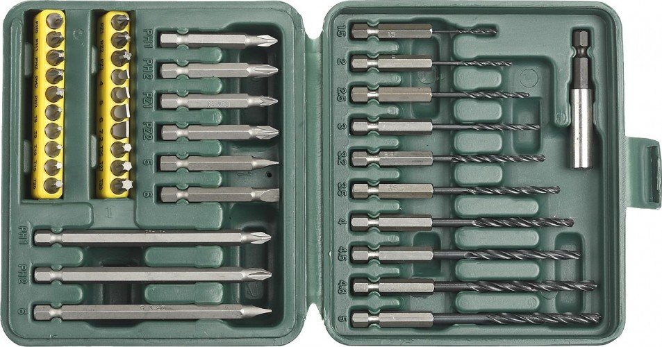 Набор бит KRAFTOOL 26156-H40 со сверлами, 40 пред.